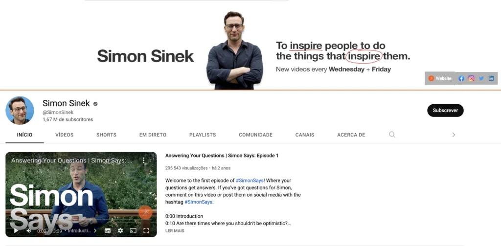 Simon Sinek Youtube