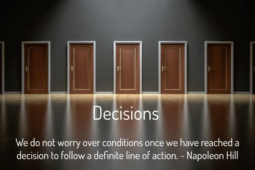 decisions Think and grow rich by Napoleon Hill