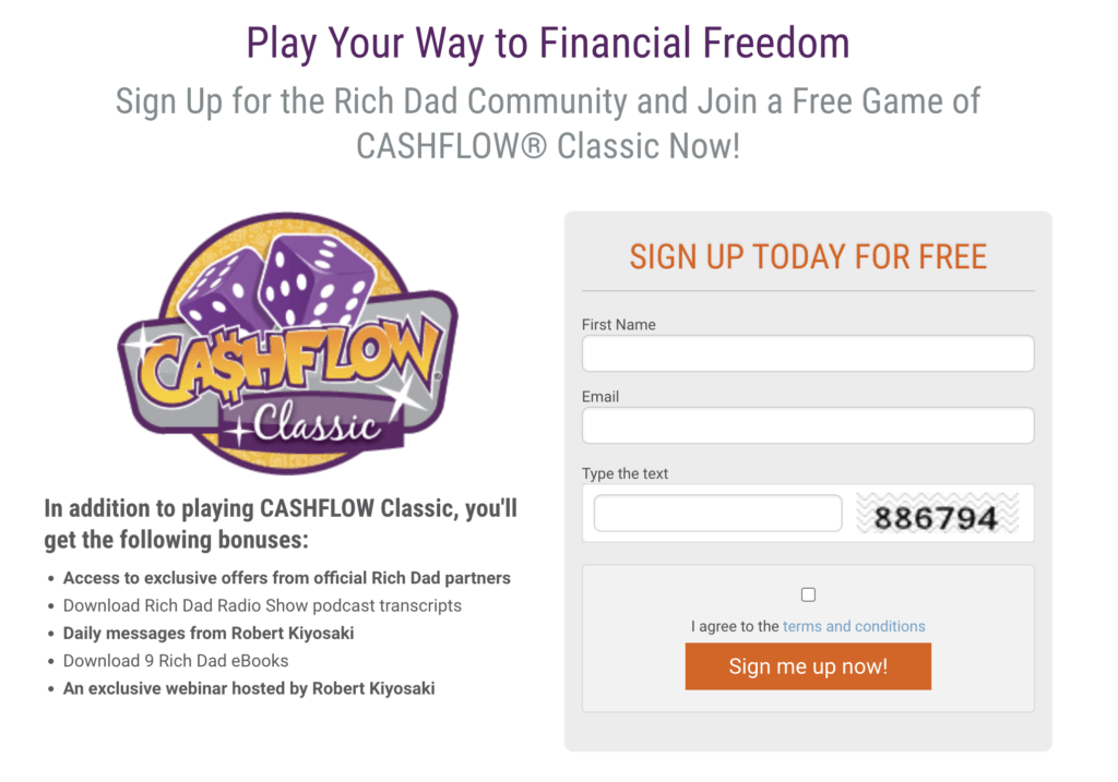 Cashflow Online Game by Robert Kiyosaki