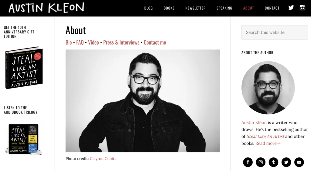 Austin Kleon Website
