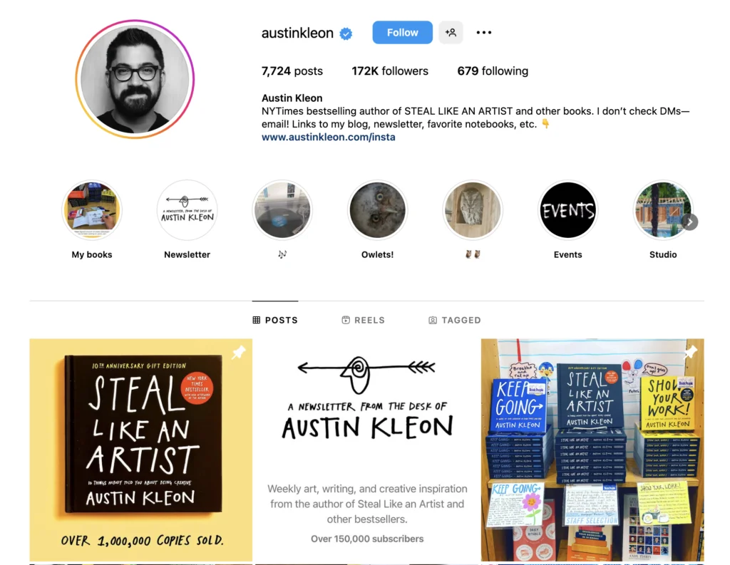 Austin Kleon on Instagram