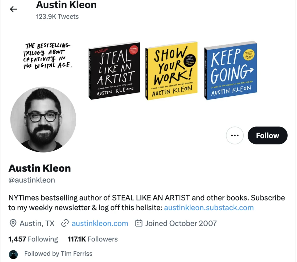 Austin Kleon Twitter