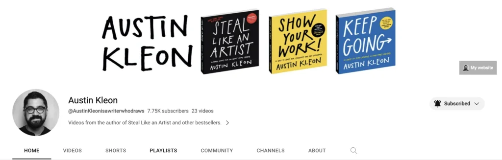 Austin Kleon on Youtube