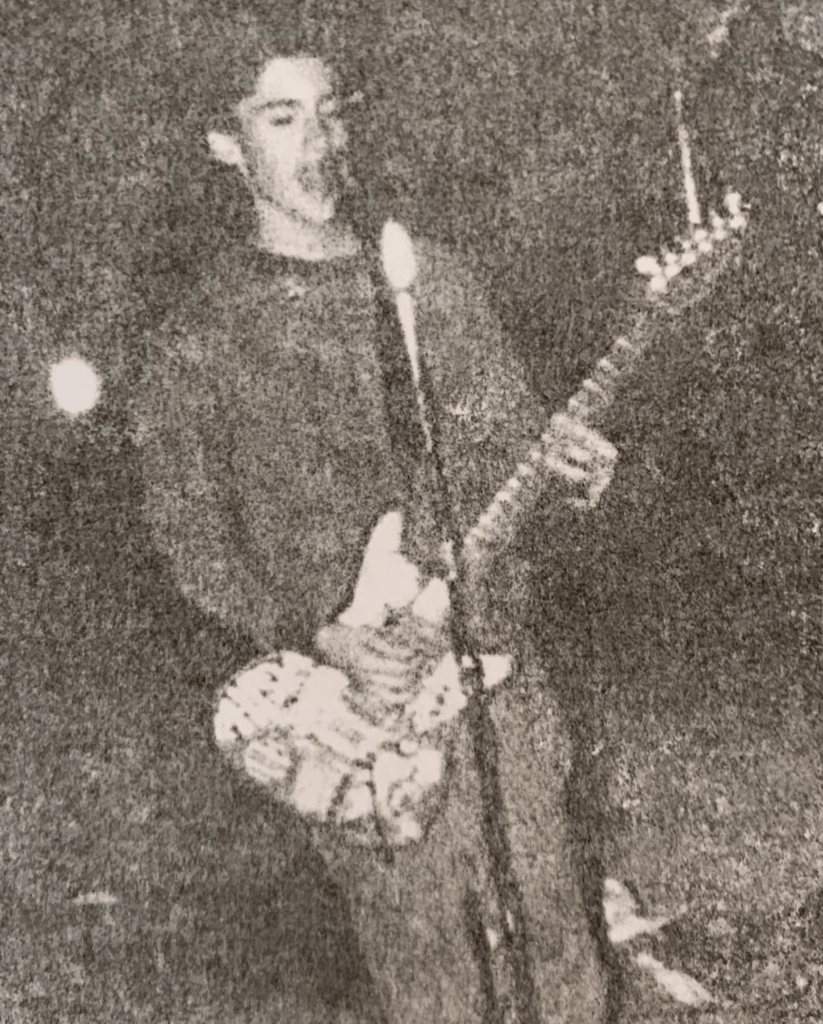 Austin Kleon teenage playing guitar
