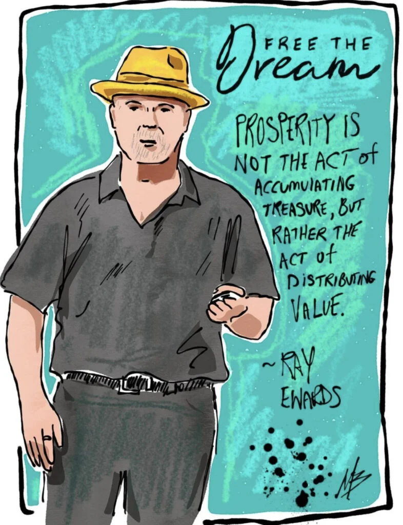 Mike Bone Drawing of Ray Edwards