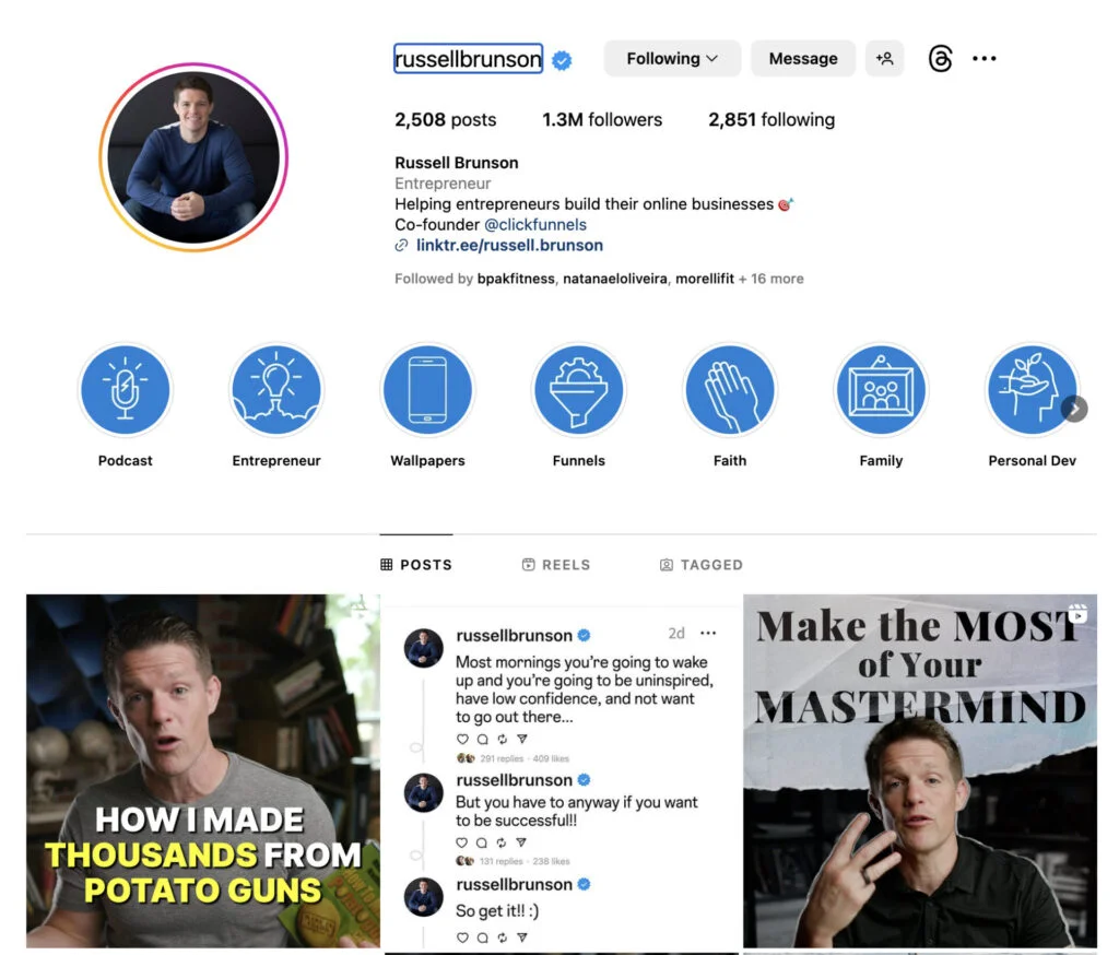 Russell Brunson on Instagram